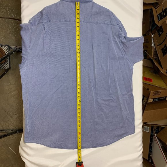 AXIS MENS 2XT LONG SLEEVE BUTTON BLUE SHIRT  TALL - Picture 3 of 5